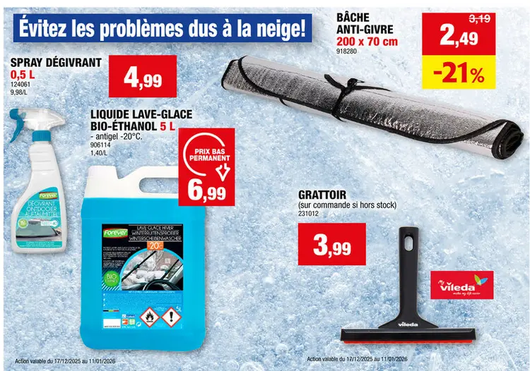 Offre: Forever liquide lave-glace bio-éthanol -20°C 5l