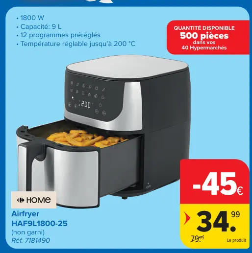 Offre: Airfryer HAF9L1800-25