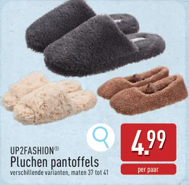 Promotie: Pluchen pantoffels