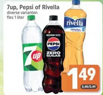 Aanbieding: 7up, Pepsi of Rivella