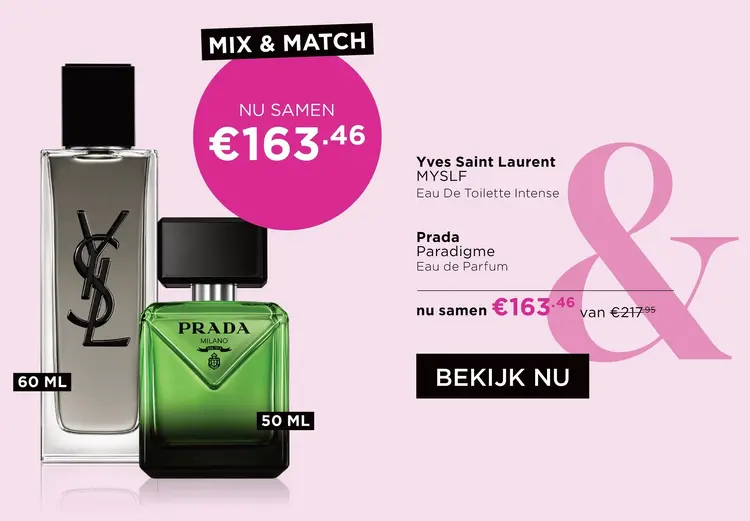 Aanbieding: Yves Saint Laurent MYSLF & Prada Paradigme