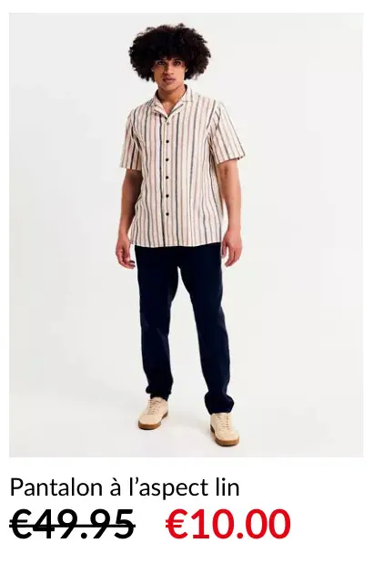 Offre: Pantalon à l'aspect lin