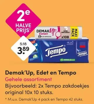 Aanbieding: Demak'Up, Edet en Tempo