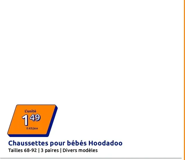 Offre: Chaussettes pour bébés