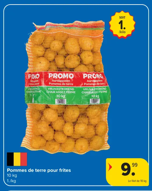 Offre: Pommes de terre pour frites