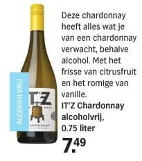 Aanbieding: IT'Z Chardonnay alcoholvrij