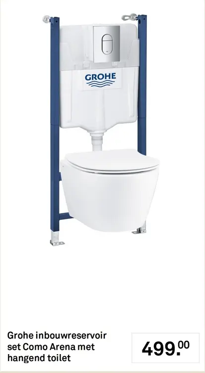 Aanbieding: Inbouwreservoir set Como Arena met hangend toilet