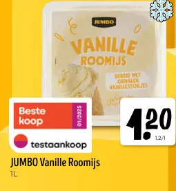 Aanbieding: JUMBO Vanille Roomijs
