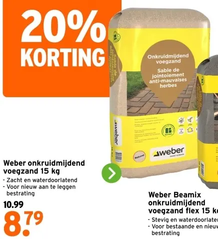 Aanbieding: Onkruidmijdend voegzand