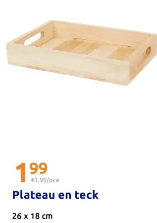 Offre: Plateau en teck