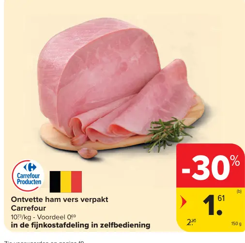 Promotie: Ontvette ham vers verpakt
