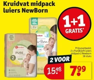 Promotie: midpack luiers NewBorn
