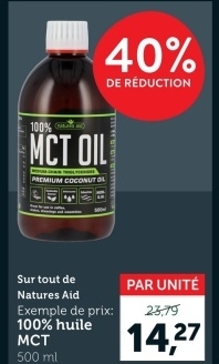 Offre: 100% huile MCT