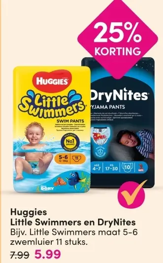 Aanbieding: Huggies Little Swimmers en DryNites
