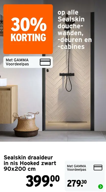 Aanbieding: Alle Sealskin douchewanden, -deuren en -kabines