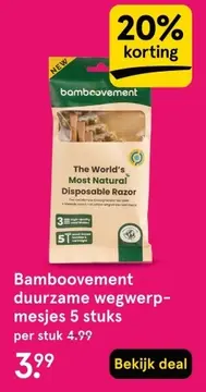 Aanbieding: Bamboovement duurzame wegwerpmesjes