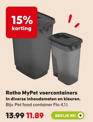 Aanbieding: Rotho MyPet voercontainers