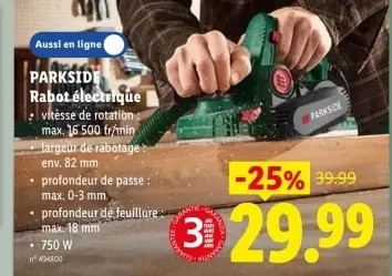 Offre: Rabot électrique