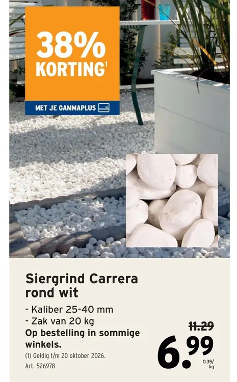 Promotie: Siergrind Carrera rond wit