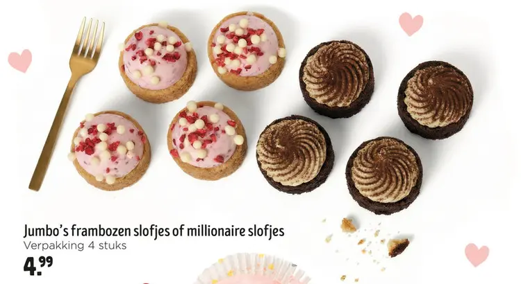 Aanbieding: Frambozen slofjes of millionaire slofjes