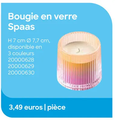 Offre: Bougie en verre Spaas