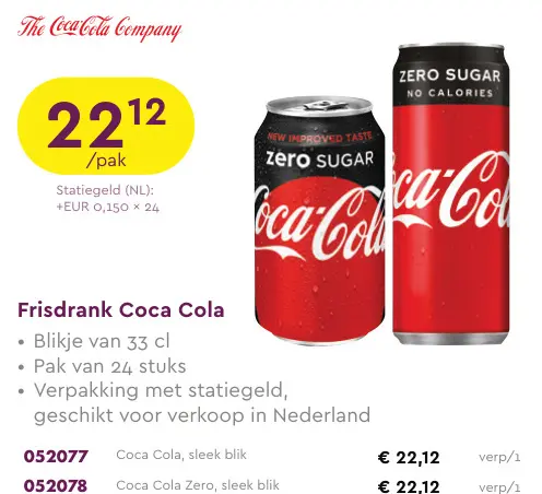 Promotie: Frisdrank Coca Cola