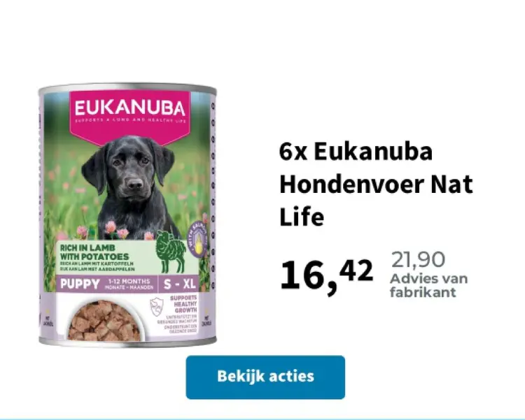 Aanbieding: Eukanuba Hondenvoer Nat Life