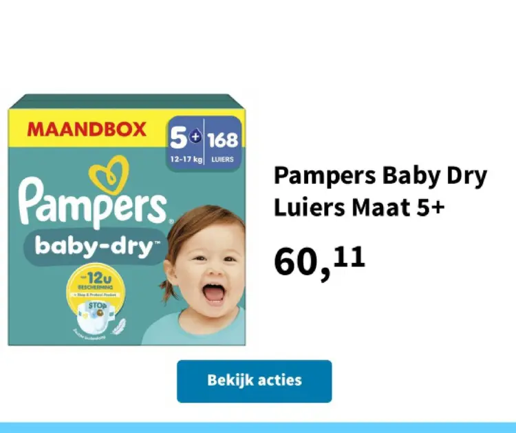 Promotie: Pampers Baby Dry Luiers Maat 5+