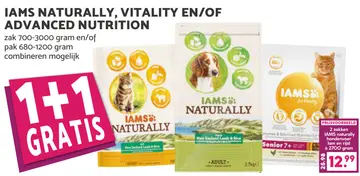 Aanbieding: Iams naturally, vitality en/of advanced nutrition