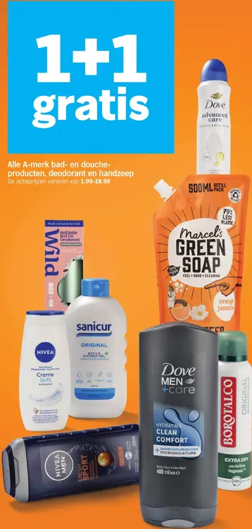 Aanbieding: Bad- en doucheproducten, deodorant en handzeep