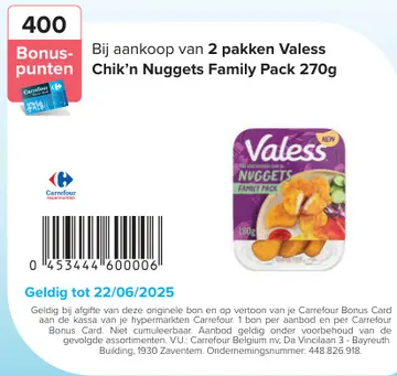 Aanbieding: Valess Chik'n Nuggets Family Pack