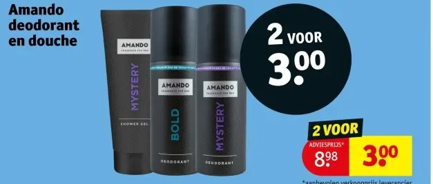 Aanbieding: Deodorant en douche