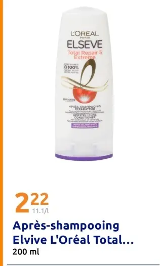 Offre: Après-shampooing Elvive L'Oréal Total...