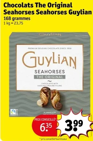 Offre: Chocolats The Original Seahorses Seahorses Guylian
