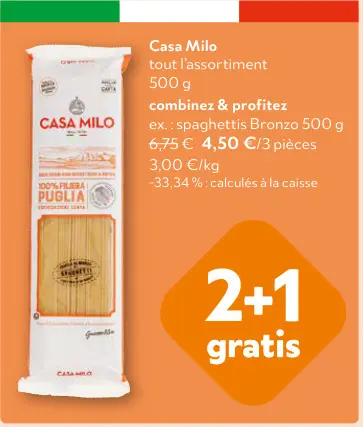 Offre: Spaghettis Bronzo