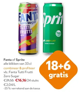 Aanbieding: Fanta of Sprite