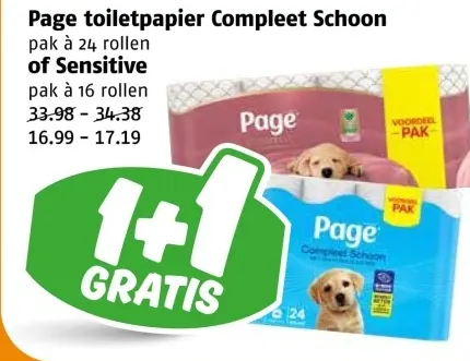 Aanbieding: toiletpapier Compleet Schoon