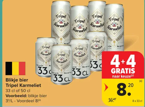 Promotie: Blikje bier Tripel Karmeliet