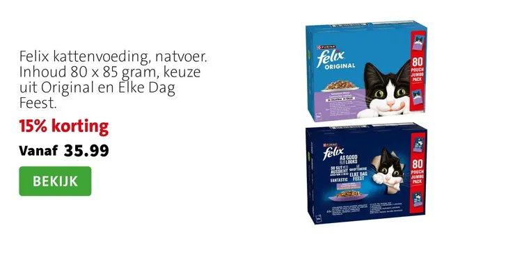 Aanbieding: Felix kattenvoeding, natvoer