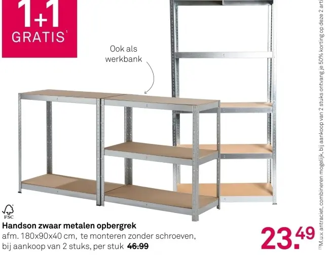 Aanbieding: Handson zwaar metalen opbergrek