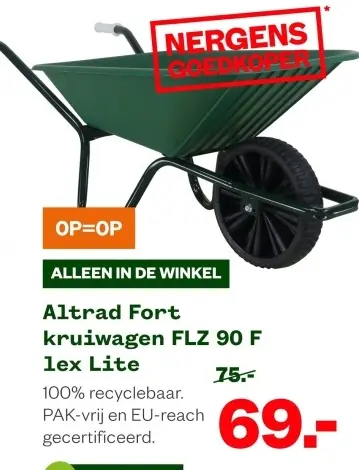 Aanbieding: kruiwagen FLZ 90 Flex Lite
