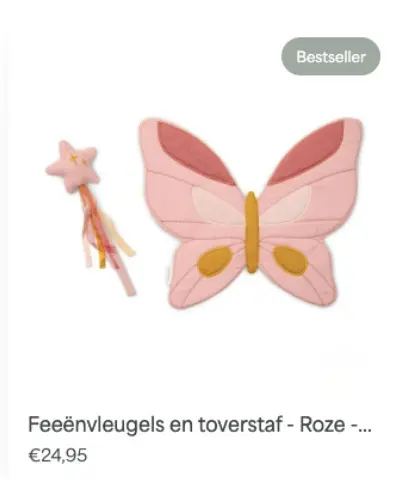 Aanbieding: Feeënvleugels en toverstaf - Roze