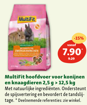 Aanbieding: MultiFit hoofdvoer voor konijnen en knaagdieren