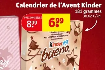 Offre: Calendrier de l'Avent Kinder
