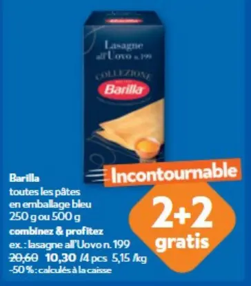 Offre: Barilla pasta
