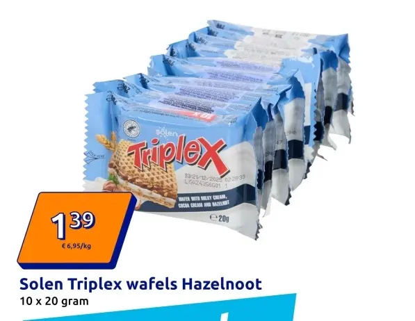Aanbieding: Triplex wafels Hazelnoot