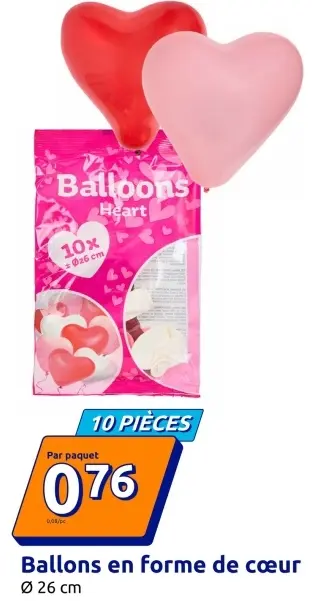 Offre: Ballons en forme de cœur