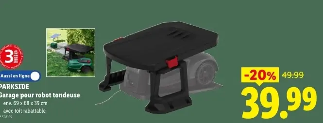 Offre: Garage pour robot tondeuse