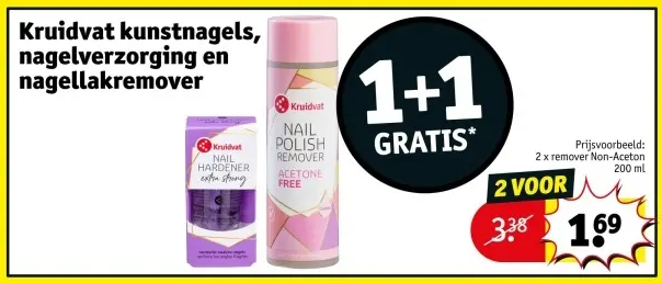 Promotie: Kruidvat kunstnagels, nagelverzorging en nagellakremover