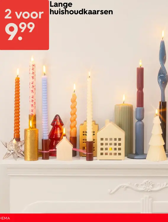 Promotie: Lange huishoudkaarsen